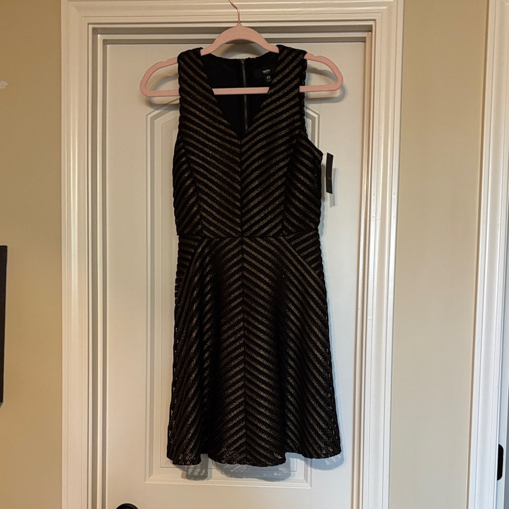Mossimo Black and Gold Mini Dress XS